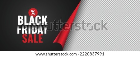 Black Friday Sale Banner Vector Template For Social Media Channel in Black and Red