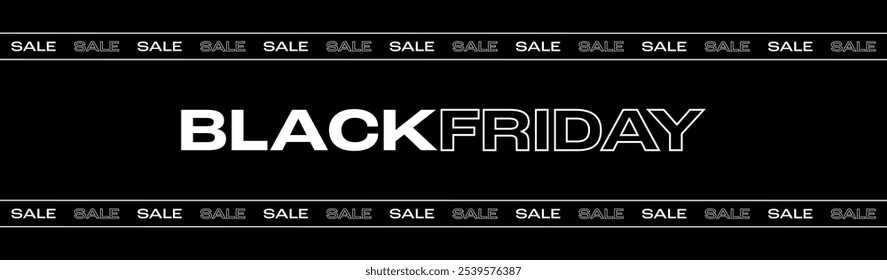 Anuncio de rebajas del Black Friday. Plantilla de Vector de Anuncio de Web de Black Friday con tipografía de Black Friday. Diseño moderno para el Anuncio, muestra, cartel, social, Web