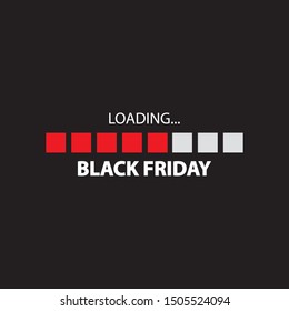 Black friday sale banner withprogress loading bar. Sale banner.Sale inscription design template