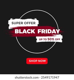 Black Friday sale banner withsocial media post template background collection