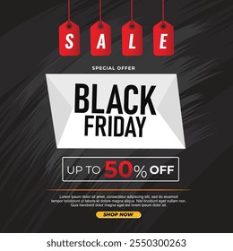 A Black Friday Sale Banner with the Words Black Friday