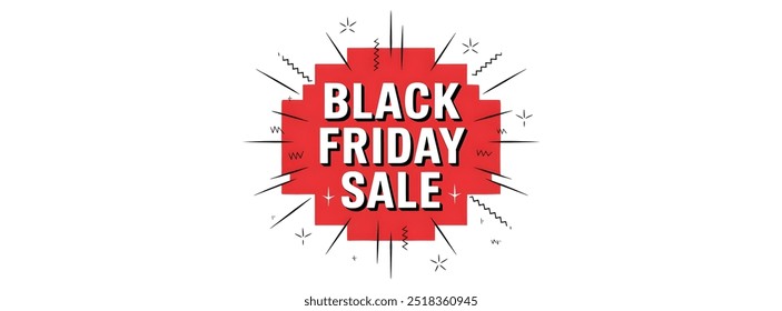 BLACK FRIDAY SALE banner,minimalistic flat vector illustration,,plain background