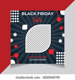 Black Friday Sale Banners, Social Media Web Banners, Vector illustrations, Flyer