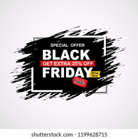 Black friday sale banner.vector illustration