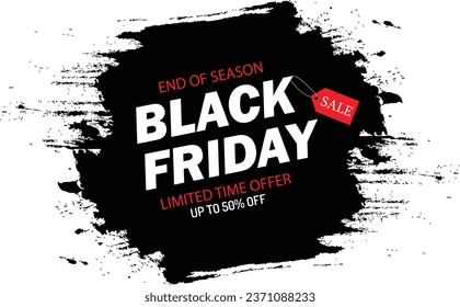 black friday sale beautiful brush vector art design.