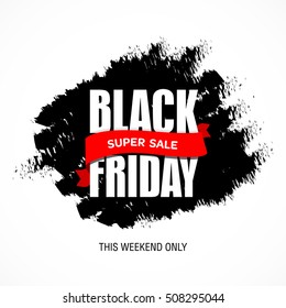 Black Friday sale best design template. Black Friday poster, badge, sticker, web advertising vector illustration.
