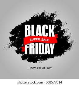 Black Friday sale best design template. Black Friday poster, badge, sticker, web advertising vector illustration.