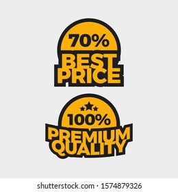 Black friday sale, best offer, and new arrival design label element. Label sticker design for sale promotion ads