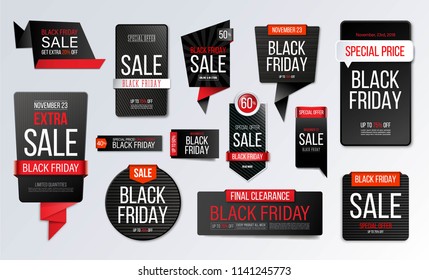 Black Friday sale. Big sale collection for banners, labels, posters.