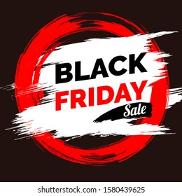 Black friday sale brush banner 