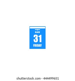Black Friday Sale Calendar date page. Vector illustration