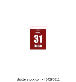 Black Friday Sale Calendar date page. Vector illustration