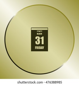 Black Friday Sale Calendar date page. Vector illustration