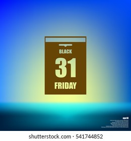Black Friday Sale Calendar date page. Vector illustration