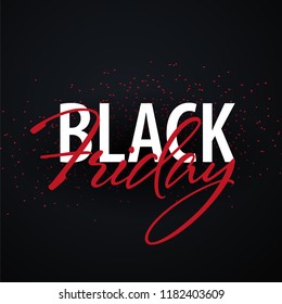 Black Friday Sale Calligraphic banner. Vector Illustration