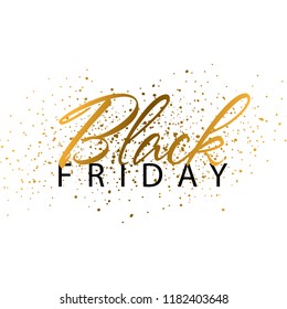 Black Friday Sale Calligraphic banner. Vector Illustration