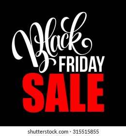 Black Friday Sale Calligraphic Design. Vector illustration EPS 10