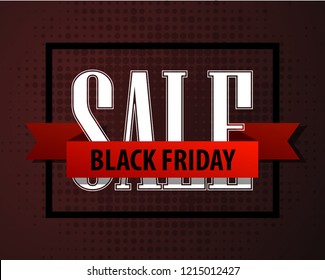 Black Friday Sale calligraphy banner. Written letter Black Friday Sale poster. Advertising Design illustration. Flat ribbon Black Friday Sale lettering banner. Seasonal holidays discounts promo offer