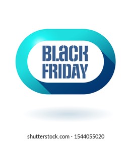 Black Friday Sale capsule icon. Vector illustration.