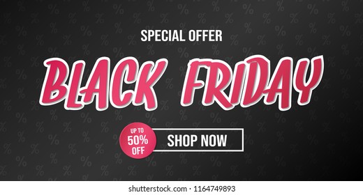 Black Friday Sale - card with background. Vector.