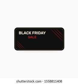 Black Friday sale card on white background-Vector illustration