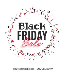 black friday sale celebration confetti background