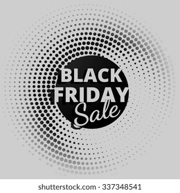 black friday sale in circular dots