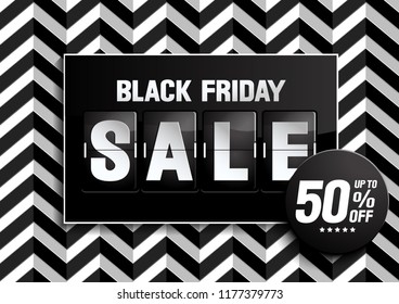Black Friday Sale. Black color on Zigza background. vector illustration. you can place relevant content on the area.