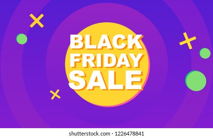 Black Friday Sale Colorful Banner, Background, Vector Illustartion