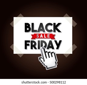 black friday sale commerce vector illustration design