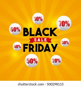 black friday sale commerce vector illustration design