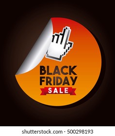 black friday sale commerce vector illustration design