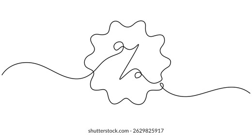 Black Friday sale concept in continuous line. Tag emblem with percent discount. Linear background of percent sign. One continuous line drawing of a percent sign, One continuous line drawing blank.