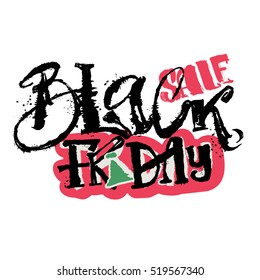 Black friday sale concept hand lettering motivation poster.Artistic design for a logo, greeting cards, invitations, posters, banners, seasonal greetings illustrations.