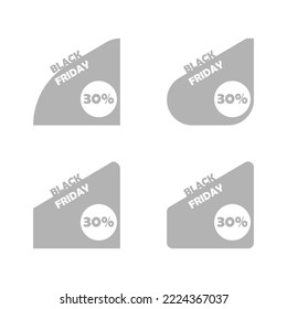 concepto de viernes negro y venta, ilustración vectorial