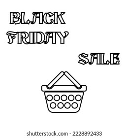 concepto de viernes negro y venta, ilustración vectorial