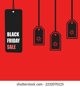concepto de viernes negro y venta, ilustración vectorial