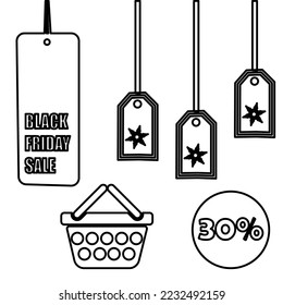 black friday and sale concept, vector illustration