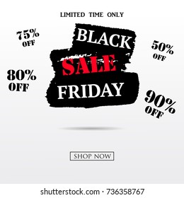 Black friday sale cover. Vector stock.