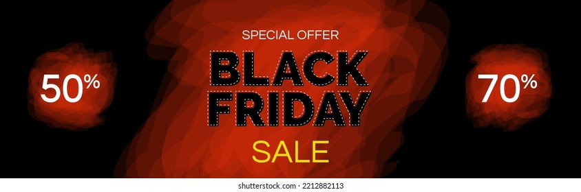 venta de viernes negro diseño creativo de banderín web ilustración vectorial