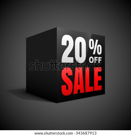 Black friday sale black cube 20 percent discount.