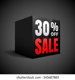 Black friday sale black cube 30 percent discount.
