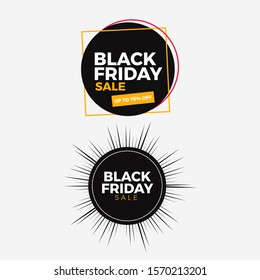 Black Friday Sale Design Banner, Sticker, Label, Badge for promotion ads. Special Offer, Best Sale, Super Sale, Flash Sale. 