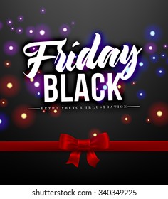 Black Friday Sale Design Element. Vector illustration for your Business Artwork.