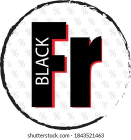 Black Friday sale design elements. Black Friday sale lettering labels, stickers. Vector illustration