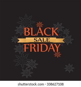 Black friday sale design elements, inscription, labels, stickers. Vector set - Illustration