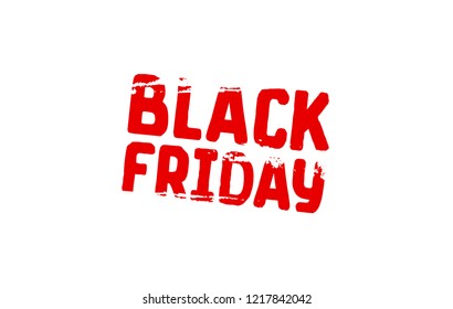 Black friday sale. Design red text logo