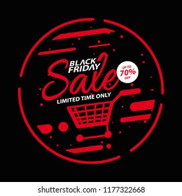 Black Friday sale design template. banner. Vector illustration