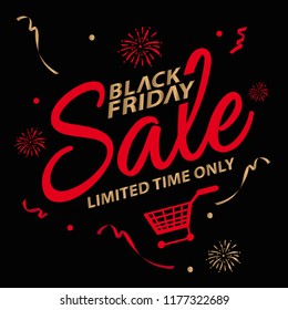 Black Friday sale design template. banner. Vector illustration