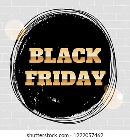 Black Friday sale design template. Vector illustration.